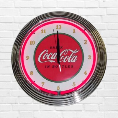coca cola neon clock