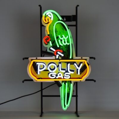 A green patriot neon sign.