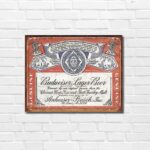 Budweiser Historic Label Sign