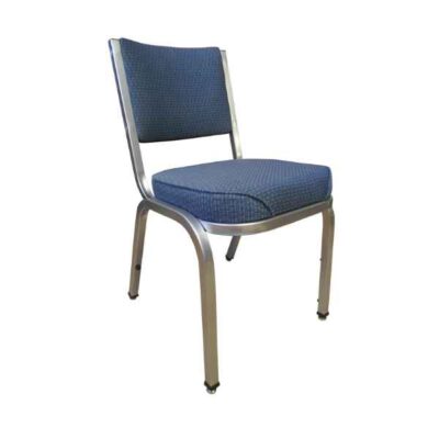 Blue upholstery stackable restaurant chairs