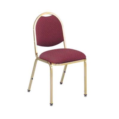 Red stackable restaurant chairs