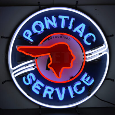 pontiac service neon sign